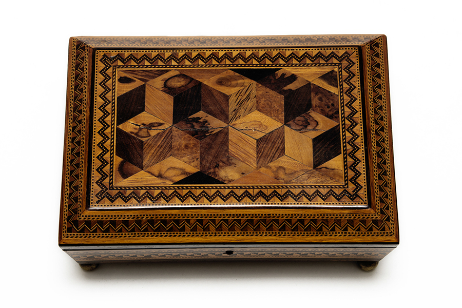 Tunbridge Ware Needlework Box Tunbridge Ware for Sale