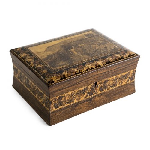 Tunbridge ware Needlework Box Photo