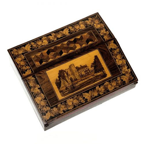 Tunbridge Ware Writing Slope with Tonbridge Castle
